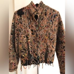 Wool creative yarn jacket